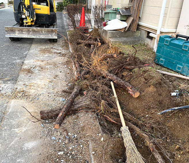 神戸市西区N様邸・樹木撤去