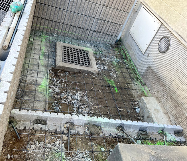 神戸市西区N様邸・ワイヤーメッシュ布設