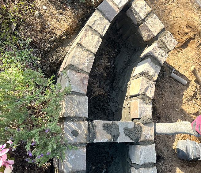 神戸市北区M様邸・ピンコロ積み