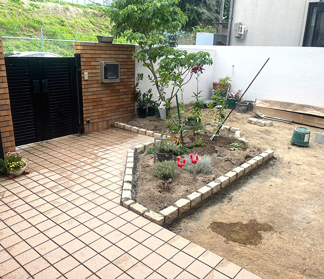 西宮市K様邸・ピンコロ積み