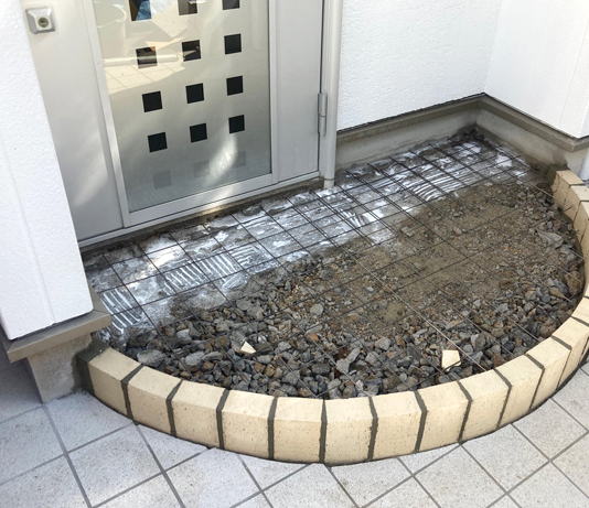 西宮市W様邸・見切りレンガ積み